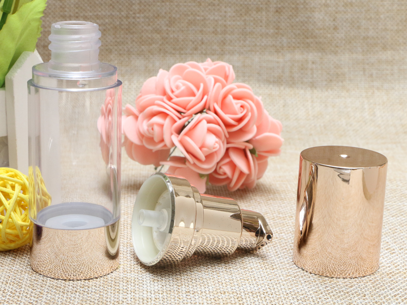 Airless Pump Bottle Light Gold - огляд і ціна Luxury Skincare Packaging