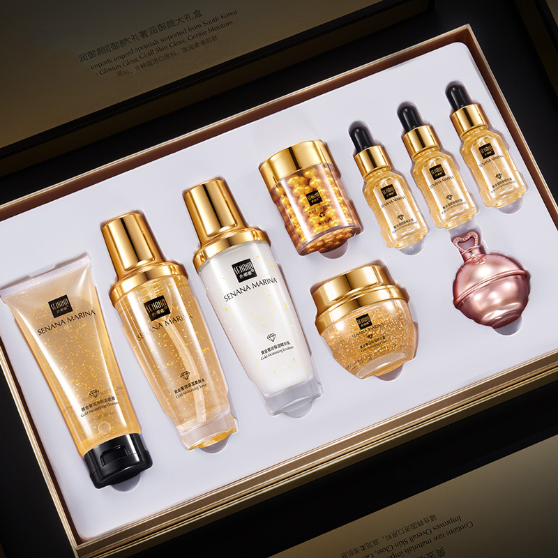 Women 24K Gold Skin Care Set 9 - огляд і ціна Luxury Skincare Cleanser